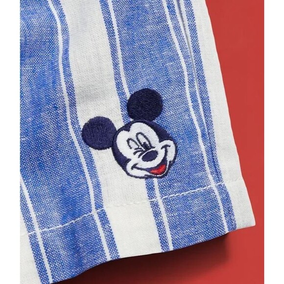 NWT Old Navy x Disney Linen Embroidered Utility Shorts Boys Size Large (10-12) - Picture 2 of 9